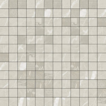 Dstone Grey Moon 2.5x2.5 11.71" x 11.71" Brillo Mosaico Porcelain Tile