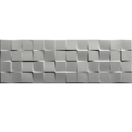 Zenith Silver Check 9.9" x 29.76" Porcelain Tile