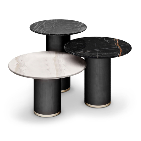 TLA60 Side Table In Leather Daino