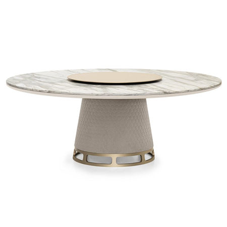 TL-2830 Round Dining Table Calacatta Gold