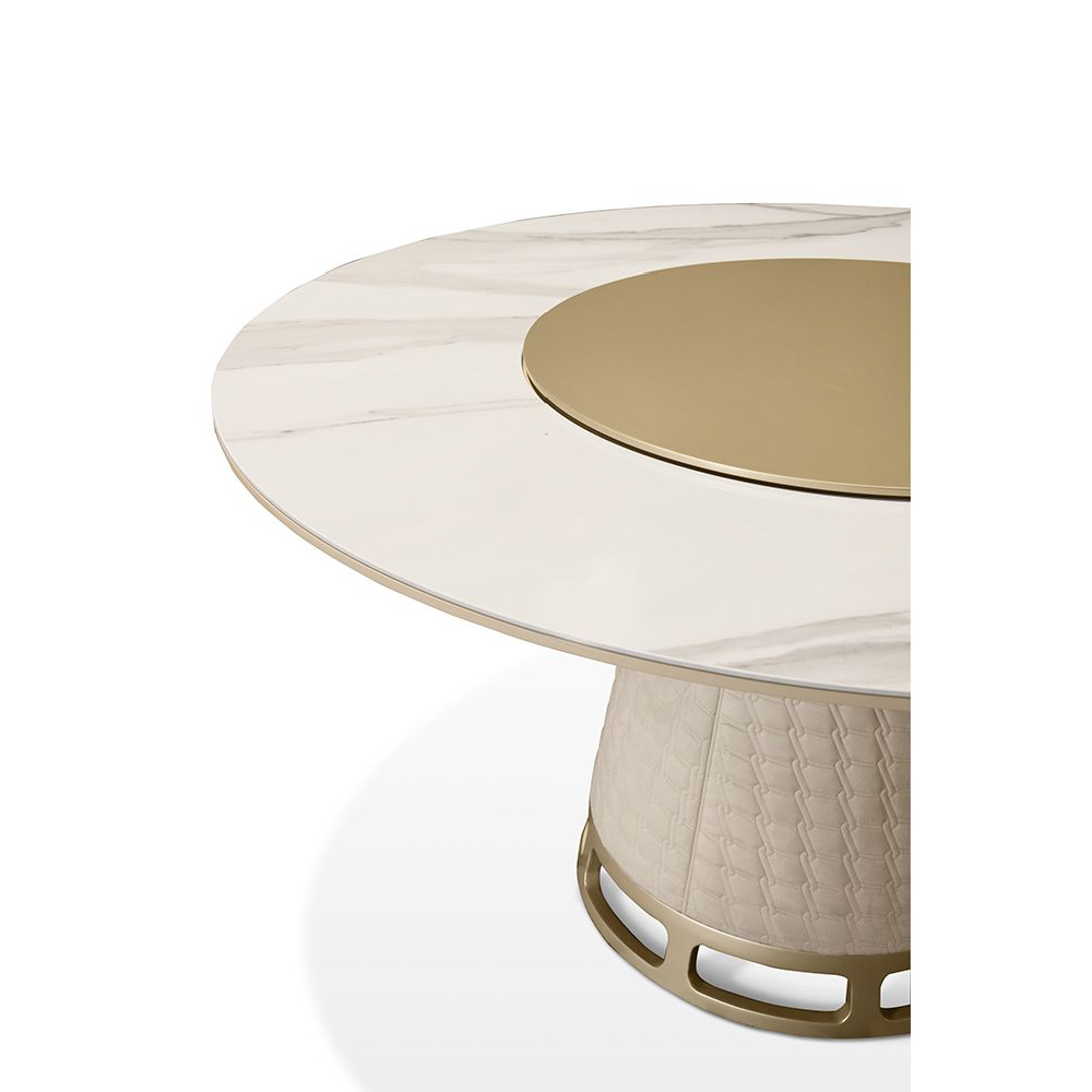 TL-2830 Round Dining Table Calacatta White - | HINTEX | Home