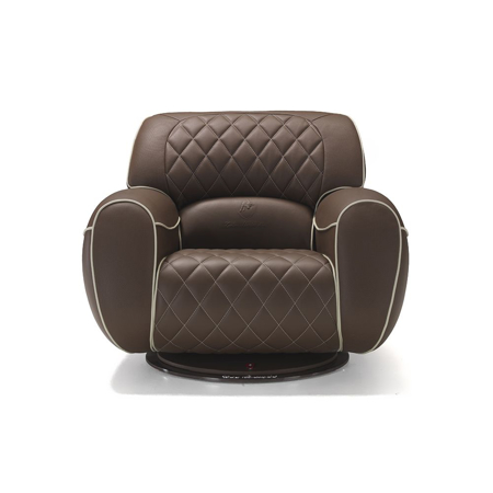 Imola Armchair In Leather Deer Sand