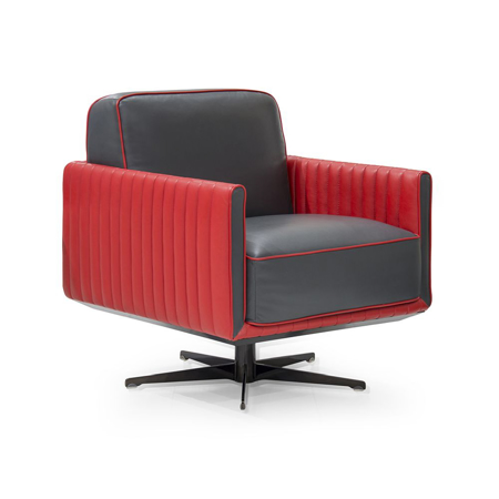 Delta Armchair Red And Graphite