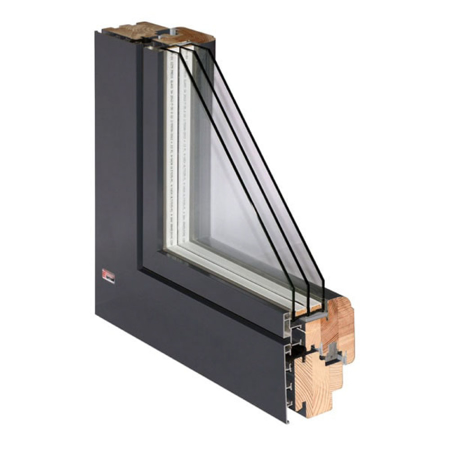 Alucorso Quadro FB Timber-Aluminum Window