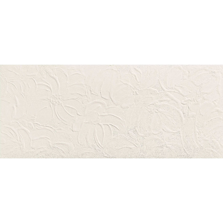 3D Wall Plaster Bloom White Matt Rectified 20" x 48"