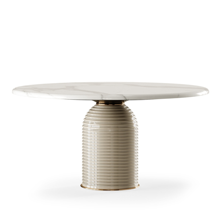 Gorden Dining Table, Top: Nero Marquina Marble