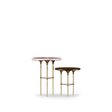 Eva Side Table Small, Top: Nero Marquina Marble