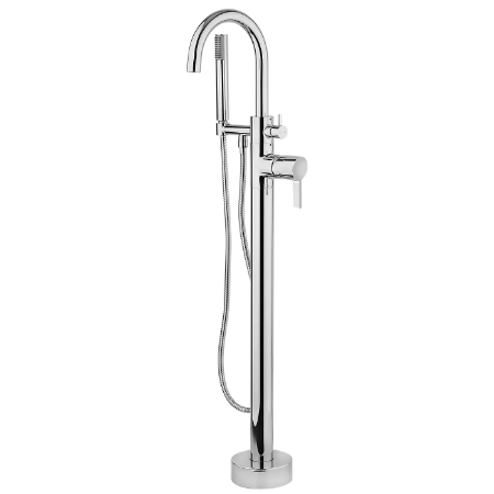 Brera Single Handle Floor Mount Tub Filler With Hand Shower Trim Only