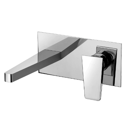 Abruzzo Single Handle Wall Mount Bathroom Sink Faucet