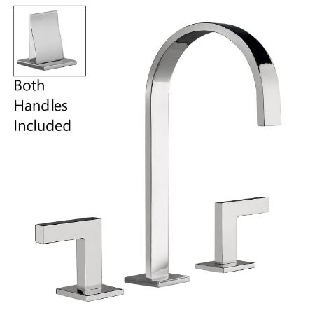 Corsini Two Handle 8" Widespread Bathroom Sink Faucet Polished Chrome