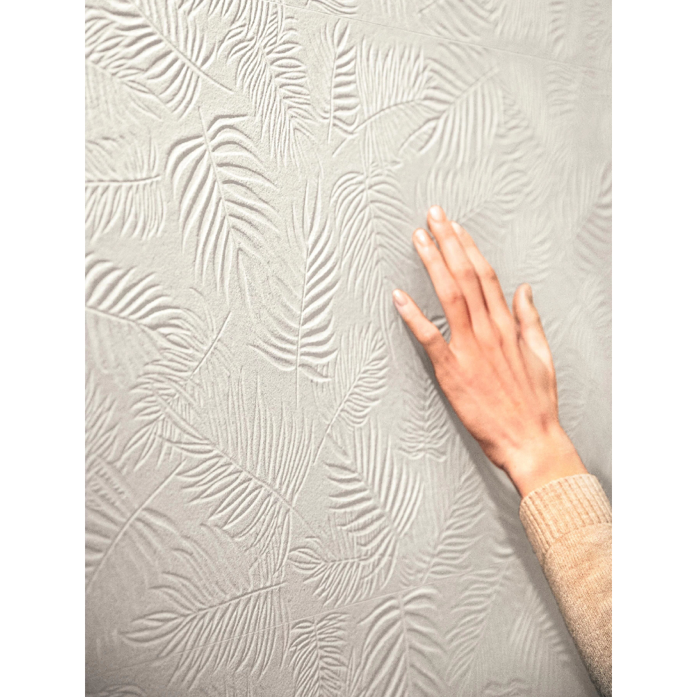 3D Wall Carve Leaf White Matt Rectified 16