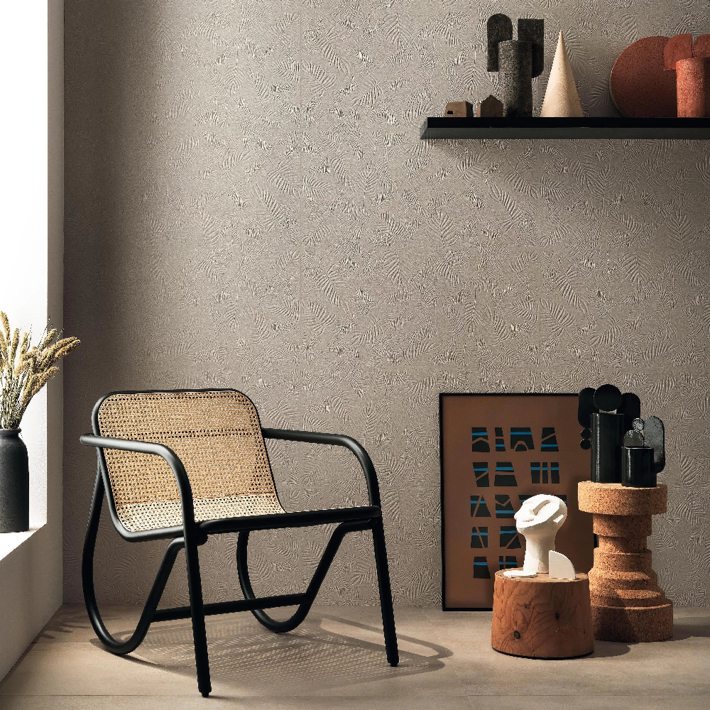 3D Wall Carve Leaf Ivory Matt Rectified 16