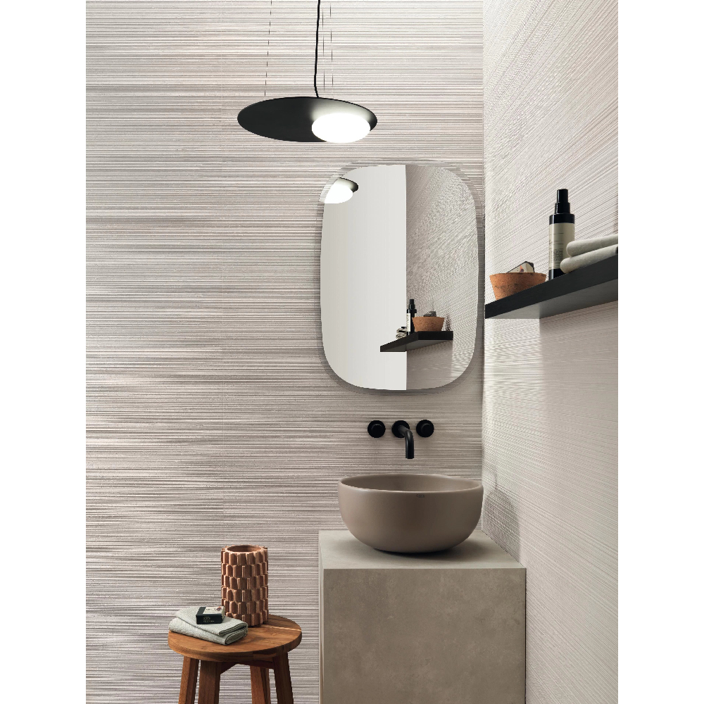 3D Wall Carve Chisel Ivory Matt Rectified 16