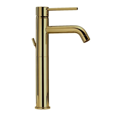 Elba Single Handle Lavatory Faucet Tall Matt Gold