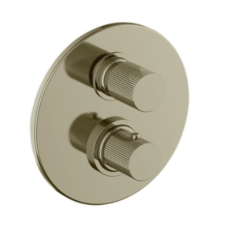 Alessandra Thermostatic Valve With 3/4" Ceramic Disc Volume Control Brushed Nickel