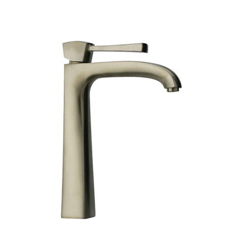 Lady Single Handle Tall Lavatory Faucet With Lever Handle  Brushed Nickel