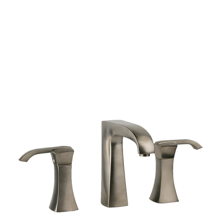 Lady 8" Centers Widespread Lavatory Faucet With Lever Handles Brushed Nickel