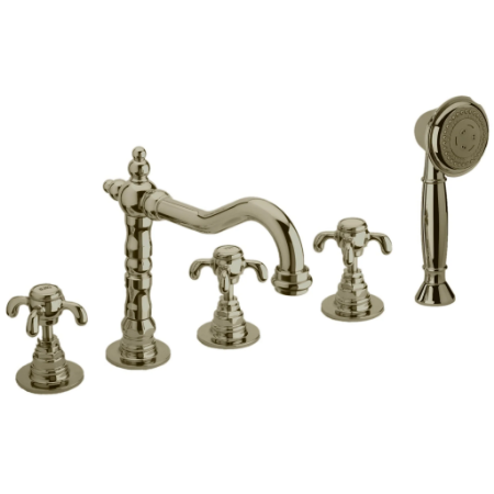 Ornellaia Roman Tub With Diverter And Hand Held Shower Brushed Nickel
