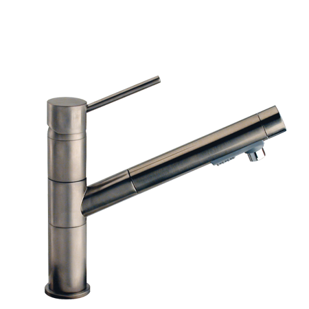 Pull-out Kitchen Faucet spout Rotates Brushed Nickel