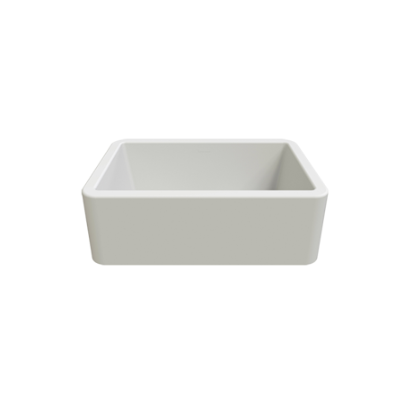 Single Basin Front Apron Sink in White