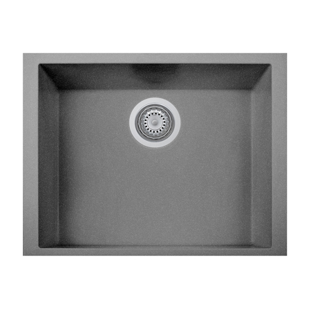 LaToscana Plados 23" x 18" Single Basin Granite Undermount Sink in a Titanium Finish