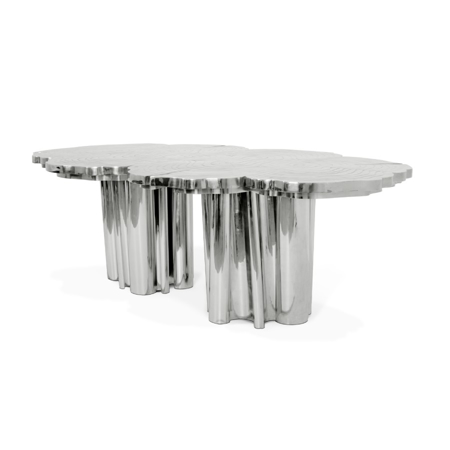 FORTUNA SILVER DINING TABLE 8 SEATS