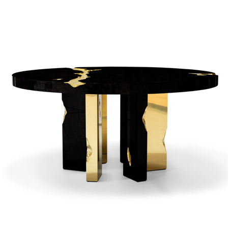 EMPIRE ROUND BLACK DINING TABLE