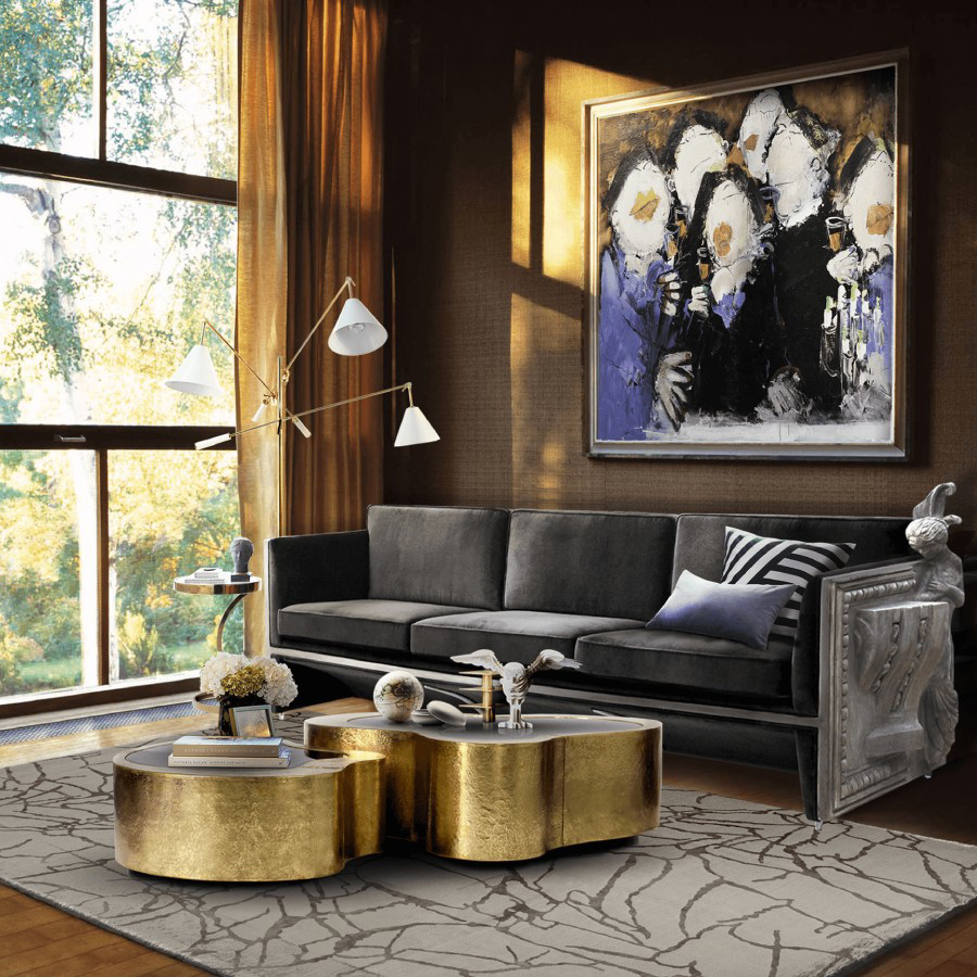 WAVE HAMMERED PATINA CENTER TABLE SMALL - | HINTEX | Home Interior