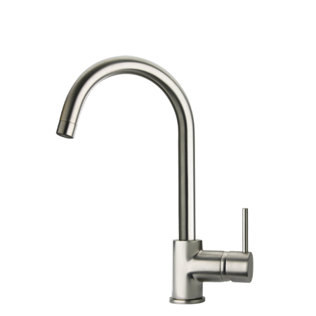Single Handle Pull-down kitchen Faucet Spout Rotates Brushed Nickel