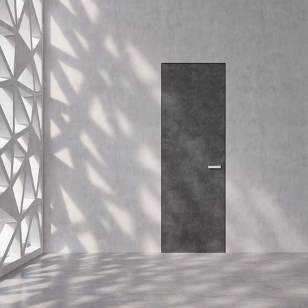 Flush with Wall Modern Interior Door Filo Muro Concreto  3'-0" x 6'-8"