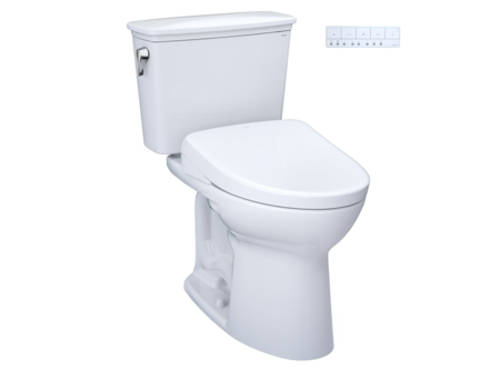 DRAKE® TRANSITIONAL WASHLET®+ S7 TWO-PIECE TOILET - 1.28 GPF - UNIVERSAL HEIGHT - 10" ROUGH-IN With Auto Flush