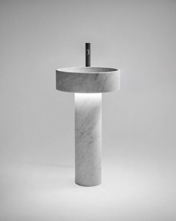 Filorigo Freestanding Stone Sink With Led Lighting Marble