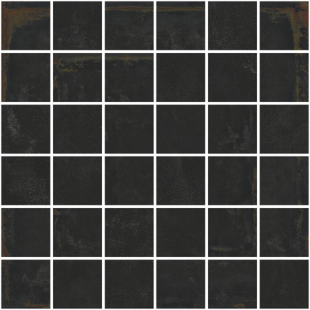Steel Black Nat. Mosaico 5x5 11.71"x11.71" Porcelain Tile