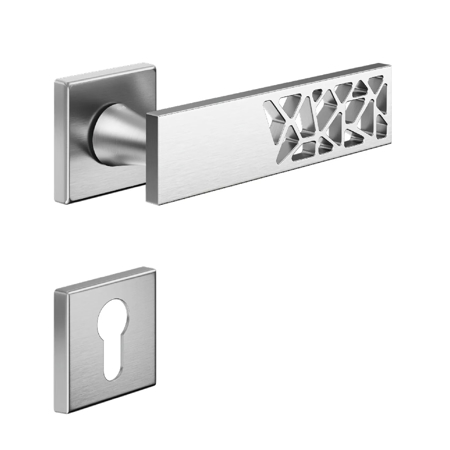 Aretè 02 on Rose and Escutcheon Y Power Polished Chrome Handle