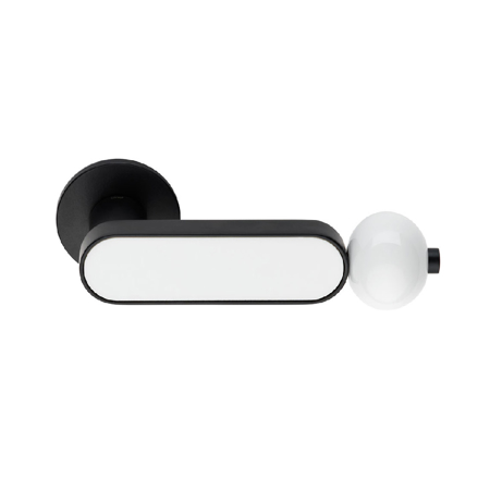 Crisalide Black + White Glossy Porcelain Handle