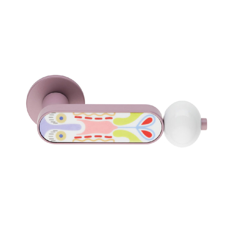 Crisalide Pastel Violet + Decorated Glossy Porcelain Handle