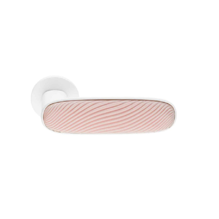 Dune White + Cloud-Pink Glossy Porcelain Handle