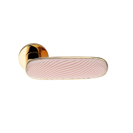 Dune Antique Bright Gold + Cloud-Pink Glossy Porcelain Handle