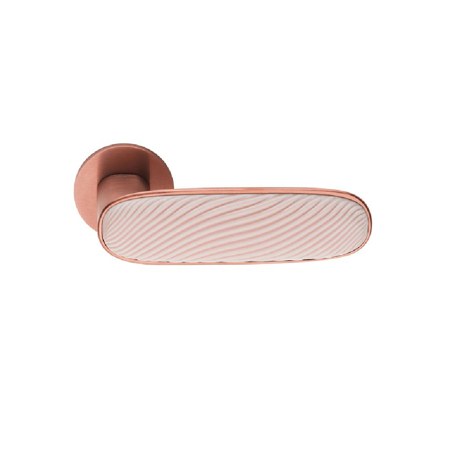 Dune Antique Satin Copper + Cloud-Pink Glossy Porcelain Handle