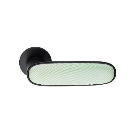 Dune Black + Mint-Green Glossy Porcelain Handle