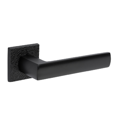 Chaves Leather Lever Handle, Black Pearl