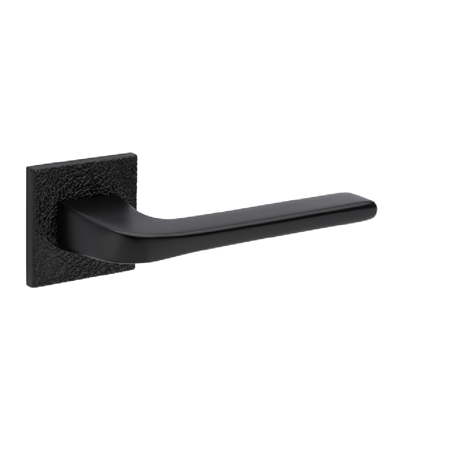 Mértola Leather Lever Handle, Black Pearl