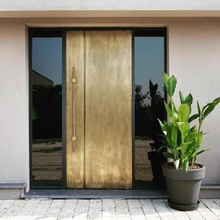 Golden Smooth Entrance Door