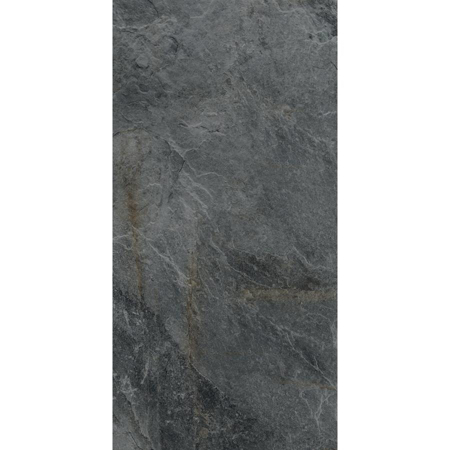 Rocks Silver Black 24" x 48" 3/8" Natural Porcelain Tile