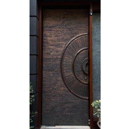 Sculpted Copper Entrance Door