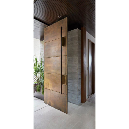 Bronze Linear Entrance Door