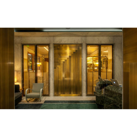 Golden Bonded Bronze Entrance Door