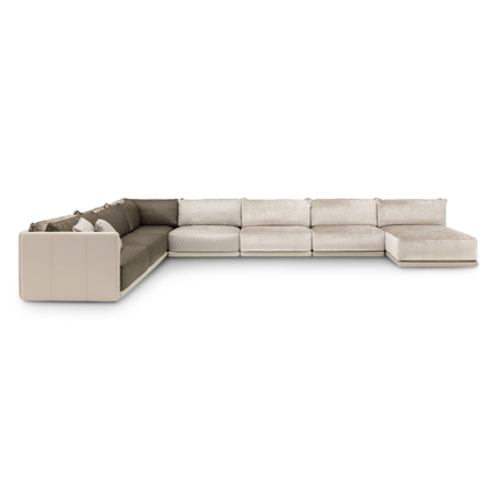 Island 4 Seater Large Seat Sofa Leather Basic