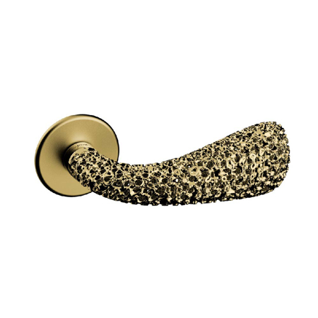 Coral Synth Ross Lovegrove Lever handle, Pure Grain Gold