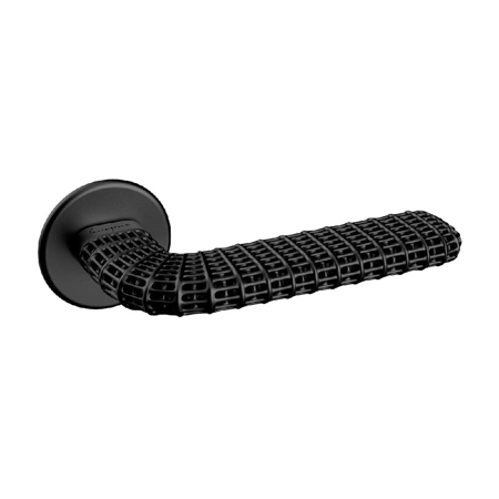 Architectural Ross Lovegrove Lever handle, Pure Grain Black